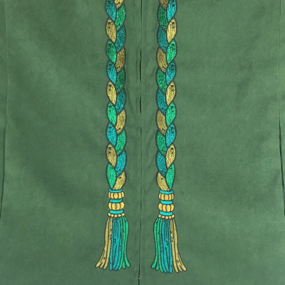BOB MACKIE St. Patrick’s Day Oversized Relaxed Fit Suede Cloth Statement Piece - Picture 9 of 16